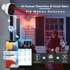 NNETM Wireless Solar Security Camera Outdoor (3MP Night Vision)