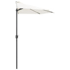 NNEVL Balcony Parasol with Aluminium Pole Sand 270x135 cm Half