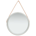 NNEVL Wall Mirror with Strap 60 cm Silver