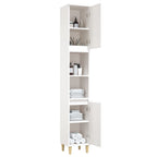 NNEVL Bathroom Cabinet White 30x30x190 cm Engineered Wood